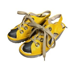 Fly London Mustard Lace-Up Sandals size 39. FREE SHIPPING